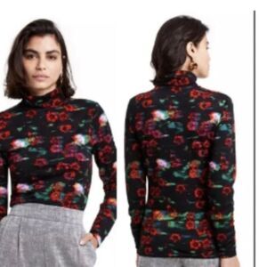 Rachel Comey X Target Long Sleeve Turtleneck  Kodak Red Floral NWT Size 3X